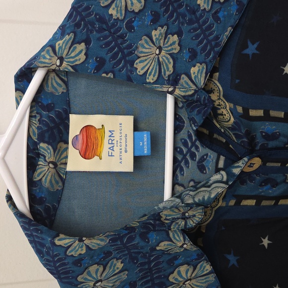 ❌❌❌ SOLD ❌❌❌FARM Rio By Anthropologie Button Up Blouse/ Medium - Picture 6 of 8